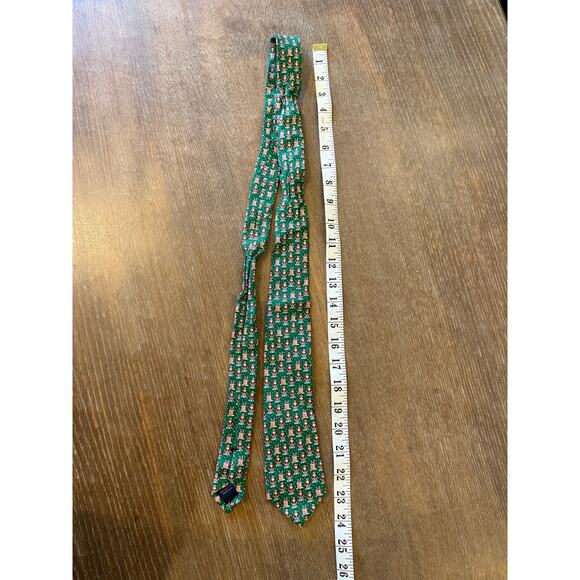 VINEYARD VINES Green Santa Claus Holiday Christmas Neck Tie Boys - Picture 5 of 5
